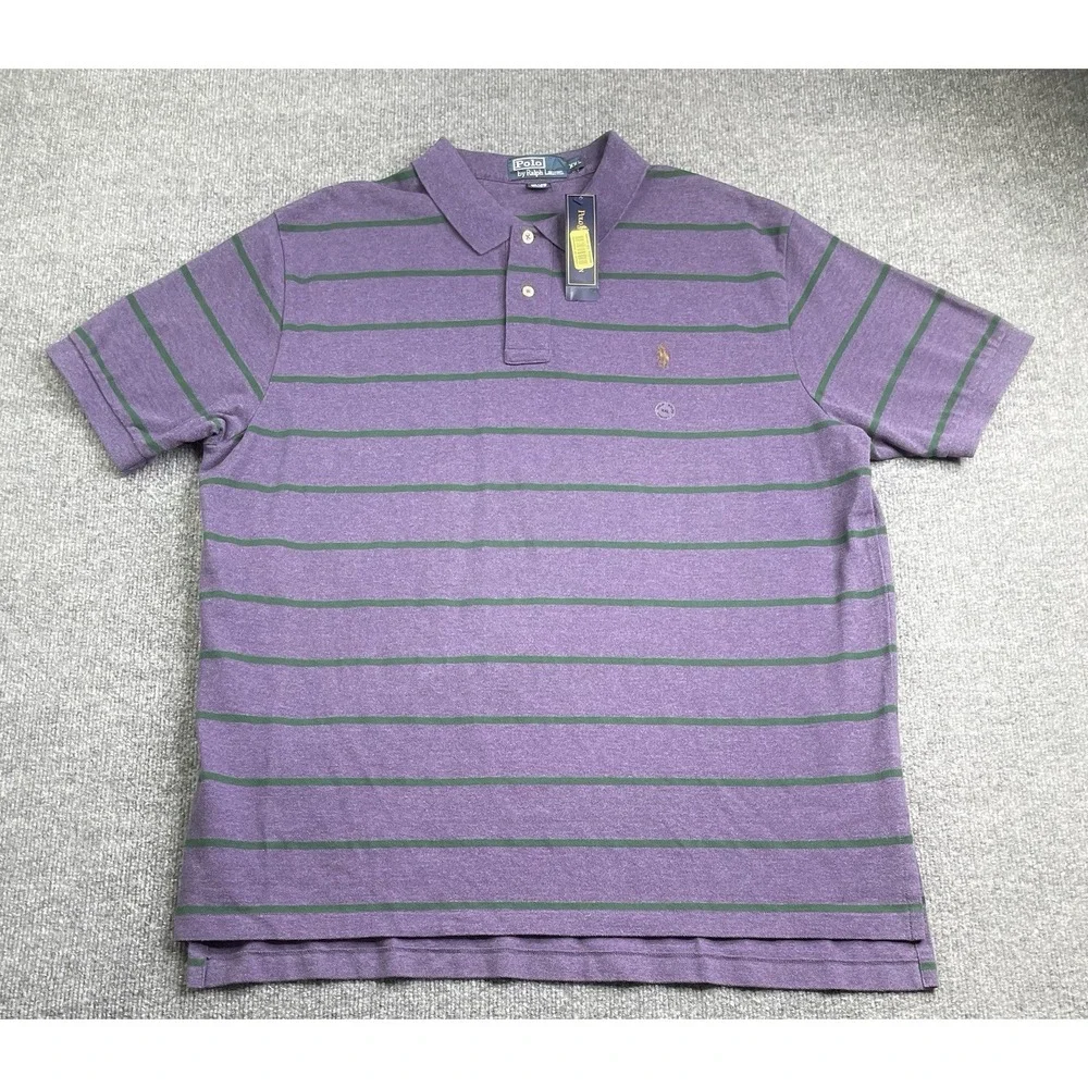 Vintage Polo Ralph Lauren Bundles Shirt Men's XXL Striped Short Sleeve NWT
